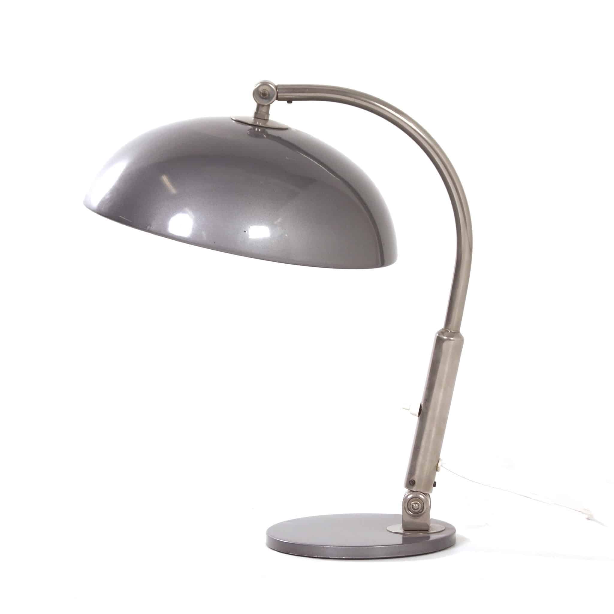 versieren Ruwe olie Eenheid Bureaulamp Model 144 van H. Busquet voor Hala, 1950s | Zilvergrijs