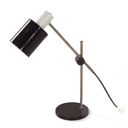 Zwart Witte Bureaulamp model 26 van Hala, 1960s