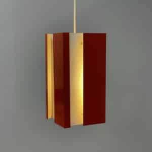 Oranje Hanglamp 4101 van J.J.M. Hoogervorst voor Anvia, 1960s