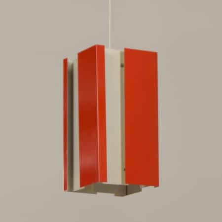 Oranje Hanglamp 4101 van J.J.M. Hoogervorst voor Anvia, 1960s