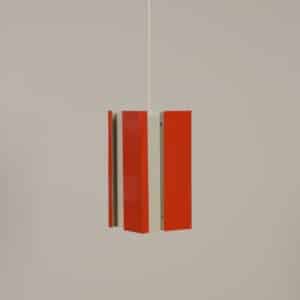 Oranje Hanglamp 4101 van J.J.M. Hoogervorst voor Anvia, 1960s