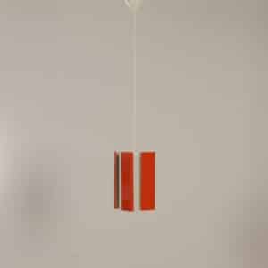 Oranje Hanglamp 4101 van J.J.M. Hoogervorst voor Anvia, 1960s