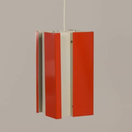 Oranje Hanglamp 4101 van J.J.M. Hoogervorst voor Anvia, 1960s