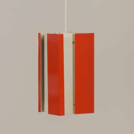 Oranje Hanglamp 4101 van J.J.M. Hoogervorst voor Anvia, 1960s