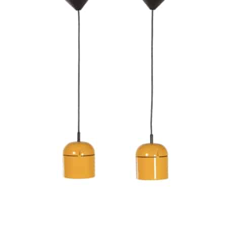 Set Hanglampen van Arnold Berges voor Staff Leuchten, 1970s - Geel