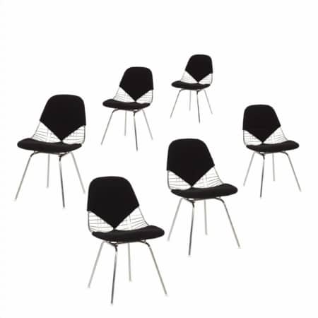 DKX Draadstoelen van Charles Eames voor Herman Miller, 1960s - Set van 6
