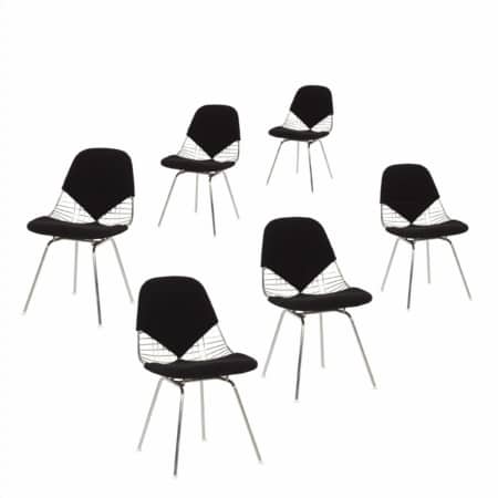 DKX Draadstoelen van Charles Eames voor Herman Miller, 1960s – Set van 6