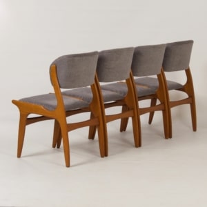 Deense Eetkamerstoelen, 1960s &#8211; Set van 4, Nieuwe Bekleding
