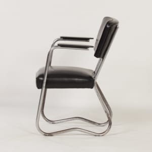 Bauhaus Buisstoel met Armleuningen, 1930s &#8211; Opnieuw Gestoffeerd