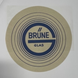 Matglazen Plafondlamp met Blokpatroon van Brüne, 1960s
