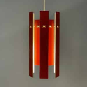 Rode Cocktail Hanglamp van Henning Rehhof voor Fog &#038; Morup, 1970s