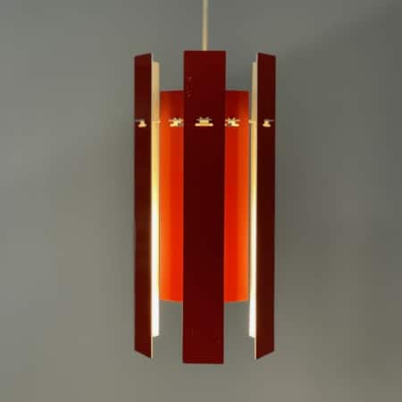 Rode Cocktail Hanglamp van Henning Rehhof voor Fog &#038; Morup, 1970s