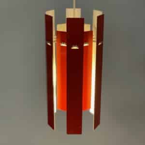 Rode Cocktail Hanglamp van Henning Rehhof voor Fog &#038; Morup, 1970s