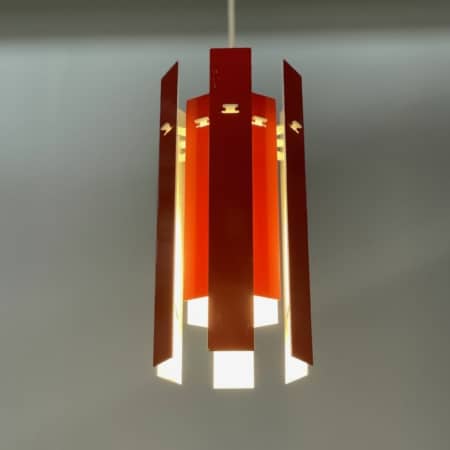 Rode Cocktail Hanglamp van Henning Rehhof voor Fog &#038; Morup, 1970s