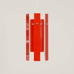 Rode Cocktail Hanglamp van Henning Rehhof voor Fog &#038; Morup, 1970s
