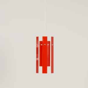 Rode Cocktail Hanglamp van Henning Rehhof voor Fog &#038; Morup, 1970s