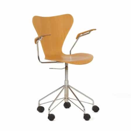 Vlinder Bureaustoel 3217 van Arne Jacobsen voor Fritz Hansen, 1980s