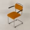 201 Buisstoel met Gele Ribstof van W. Gispen voor GISPEN, 1950s