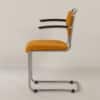 201 Buisstoel met Gele Ribstof van W. Gispen voor GISPEN, 1950s