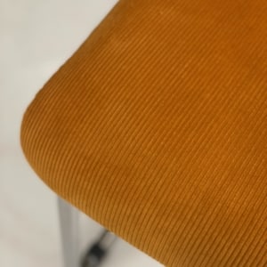 201 Buisstoel met Gele Ribstof van W. Gispen voor GISPEN, 1950s