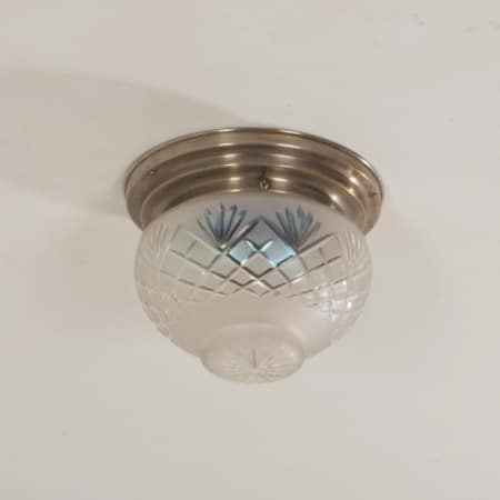 Art Deco Plafondlamp met Geslepen glas, 1930s