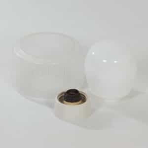 Vintage Plafondlamp met Twee Glazen Kappen van Niko, 1960s
