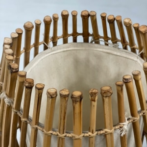 Vintage Bamboe Vloer- of Tafellamp, 1970s