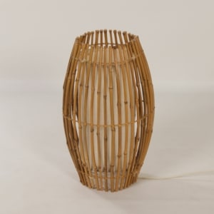 Vintage Bamboe Vloer- of Tafellamp, 1970s