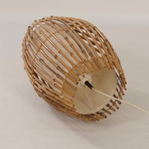 Vintage Bamboe Vloer- of Tafellamp, 1970s