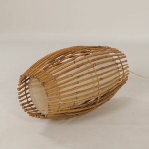 Vintage Bamboe Vloer- of Tafellamp, 1970s