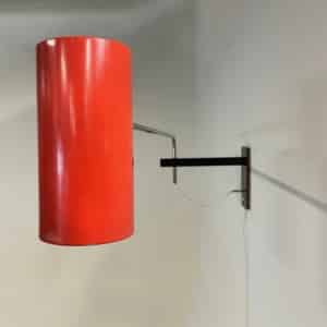 Rode Wandlamp Model 39 van Willem Hagoort voor Hagoort Lampen, 1960s