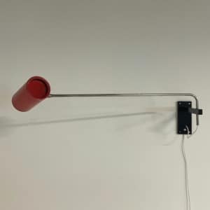 Rode Wandlamp Model 39 van Willem Hagoort voor Hagoort Lampen, 1960s