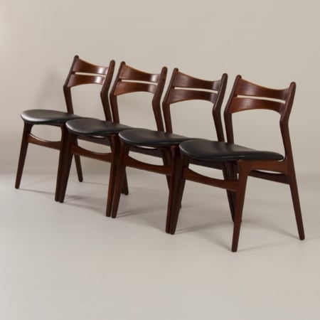 Teak Eetkamerstoelen van Erik Buck voor CHR. Christensens, 1960 - Set van 4