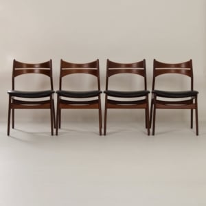 Teak Eetkamerstoelen van Erik Buck voor CHR. Christensens, 1960 &#8211; Set van 4