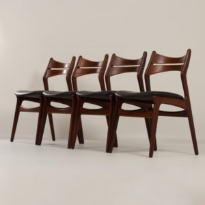 Teak Eetkamerstoelen van Erik Buck voor CHR. Christensens, 1960 &#8211; Set van 4