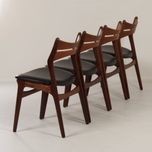 Teak Eetkamerstoelen van Erik Buck voor CHR. Christensens, 1960 &#8211; Set van 4