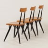 Vroege Pirkka Stoelen van Ilmari Tapiovaara voor Laukaan Puu, 1950s | Set van 3