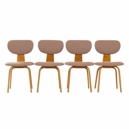Eetkamerstoelen SB02 van Cees Braakman voor Pastoe, 1950s - 4 stuks, Opnieuw Bekleed