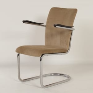 Fauteuil van Toon de Wit voor De Wit, 1940s &#8211; Nieuwe Beige Rib