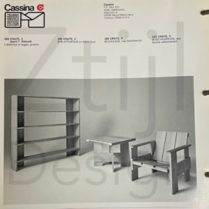 Kratstoel van Gerrit Rietveld voor Cassina, 1980s