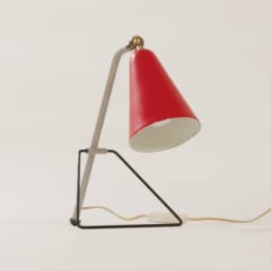 Rood Tafellampje van J.J.M. Hoogervorst voor Anvia, 1950s