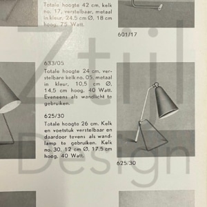Rood Tafellampje van J.J.M. Hoogervorst voor Anvia, 1950s