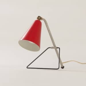 Rood Tafellampje van J.J.M. Hoogervorst voor Anvia, 1950s