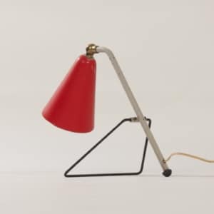 Rood Tafellampje van J.J.M. Hoogervorst voor Anvia, 1950s