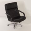 Zwarte F154 Fauteuils van Geoffrey Harcourt voor Artifort, 1980s | Set van 2 Leer