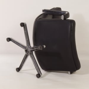 Zwarte F154 Fauteuil van Geoffrey Harcourt voor Artifort, 1980s | Zwart Leer