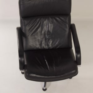 Zwarte F154 Fauteuil van Geoffrey Harcourt voor Artifort, 1980s | Zwart Leer