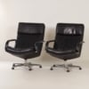 Zwarte F154 Fauteuils van Geoffrey Harcourt voor Artifort, 1980s | Set van 2 Leer