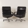 Zwarte F154 Fauteuils van Geoffrey Harcourt voor Artifort, 1980s | Set van 2 Leer