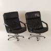 Zwarte F154 Fauteuils van Geoffrey Harcourt voor Artifort, 1980s | Set van 2 Leer